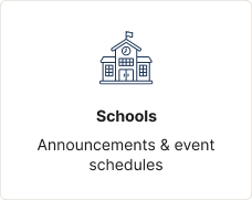 Announcements & event schedules