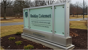 Modern Aluminum & Glass Monuments